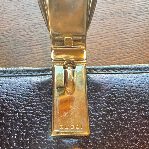 Gucci Vintage Horse-bit Brown Canvas w/ Blue Leather Long Wallet W/ COA & Dustie - Picture 9 of 16